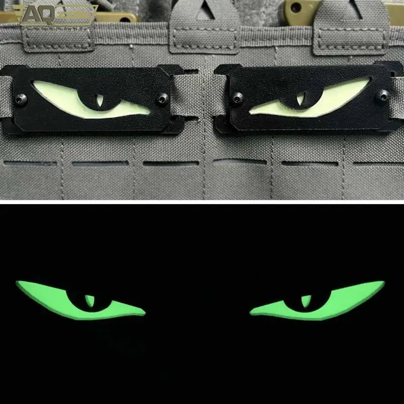 AQzxdc Tactical Patch Luminous Eye Marking Strip Molle Luminous Marker Safety Signal Luminous Panel For Airsoft Vest backpack