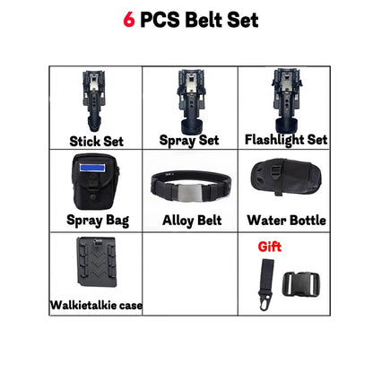 AQzxdc Multifunctional law enforcement belt set, quick-draw patrol armed tactical quick-release belt training waist seal set