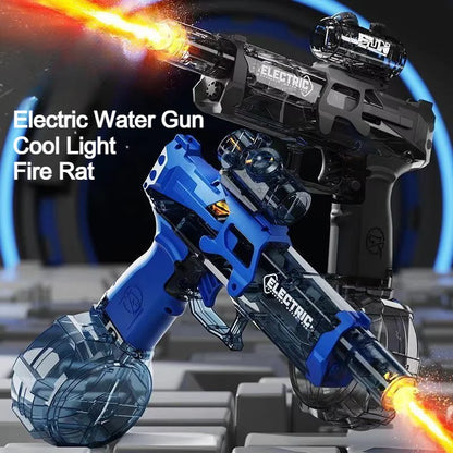 Electric Water Gun Cool Light Full Automatic Water Spray Gun Summer Toy Pistol Sports Entertainment Children Gifts