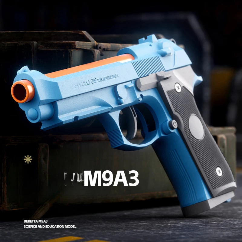 Sig17  M9a3 Toy Gun Throwing Shell Pistol With Target Laser Soft Bullet Airsoft Outdoor Sports CS Weapon for Children Gift