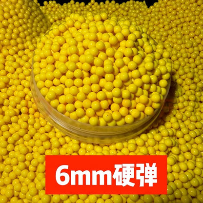 Toy Gun Plastic Bullet Children's Toy Plastic Bullet Solid Yellow Ball 6mm