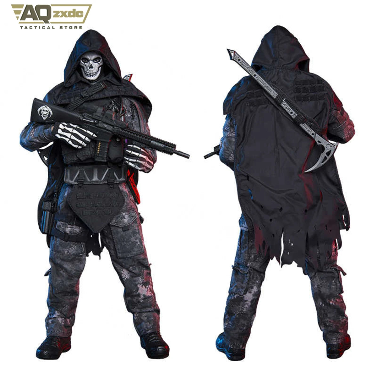 AQzxdc Cod 1/6 Action Figure Soldier Model Doomsday War END WAR Death Ghost - End War Reaper Squad Ghost 2 Death Model