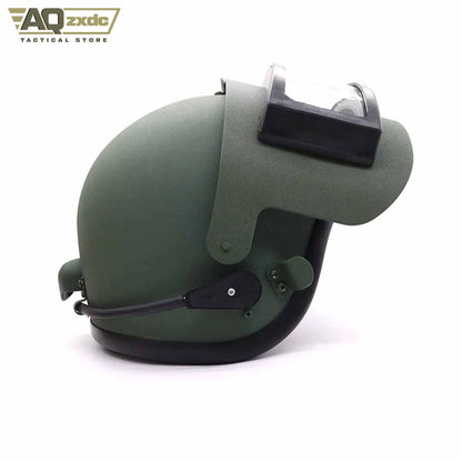 AQzxdc Tactical K63 Protective Helmet with Adjustable Shock Absorbing Pads Mask Airsoft Helmet K6-3 Special Forces Steel Helmet