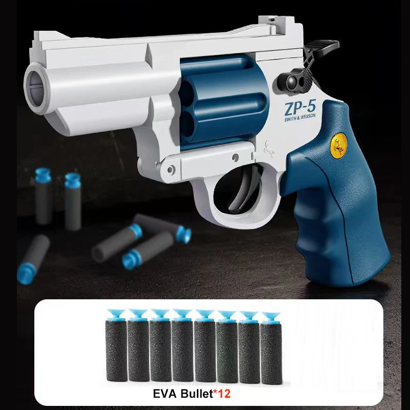 ZP5 Revolver Pistol Manual Soft Dart Bullet Launcher Toy Gun Weapon Outdoor  Airsoft  Shooter Pistola For Boys Birthday Gift