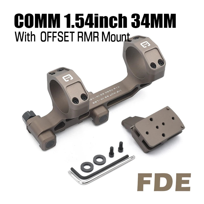 34mm Tube Airsoft Wargame Hunting Tactical C1 Modular Riflescope Mount 1.54/1.70/1.93 inch with Offset/TOP Red Dot Mounts