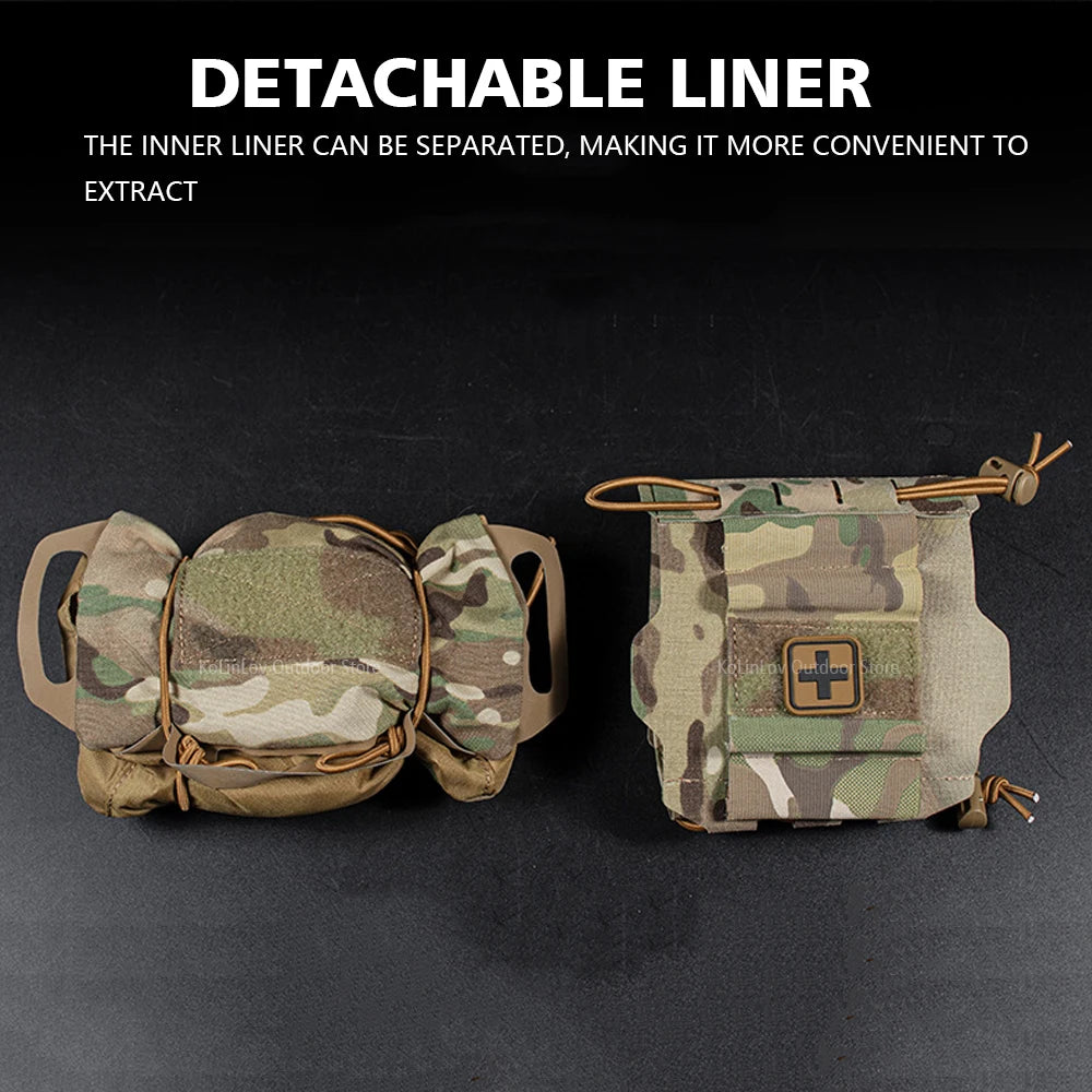 AQzxdc IFAK Tactical First-aid Kit Pouch MOLLE Rapid Deployment Survival Outdoor Hunting Vest Belt Emergency Bag Medical Pack