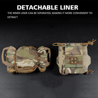 AQzxdc IFAK Tactical First-aid Kit Pouch MOLLE Rapid Deployment Survival Outdoor Hunting Vest Belt Emergency Bag Medical Pack