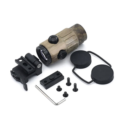 G45 Magnifier Sight 5X with Switch to Side Quick Detach QD Mount for Hunting and Airsoft Rifle with Original Markings