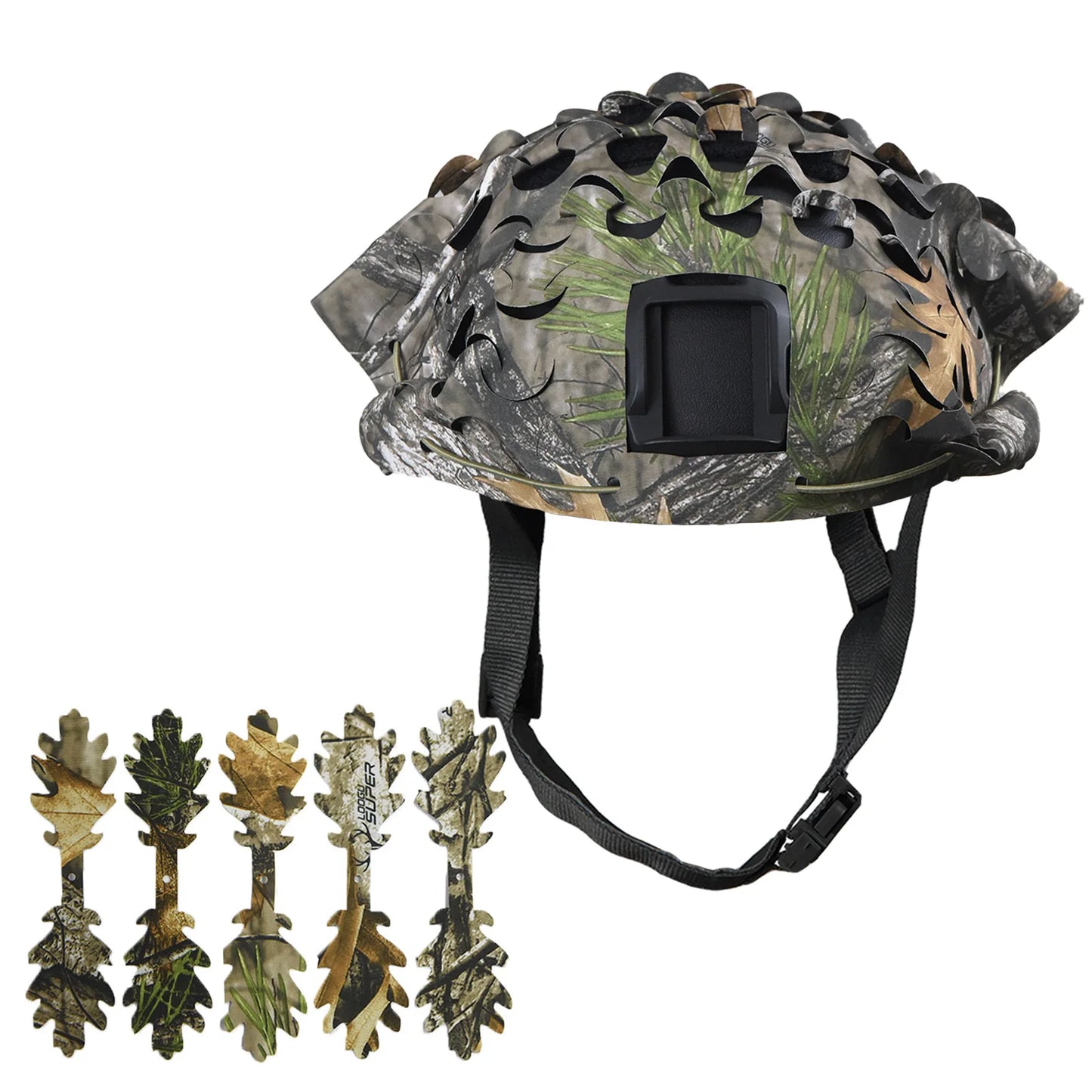 Tactical 3D Camo Leaf Shape Airsoft Helmet Cover Mesh Helmet Cloth Paintball Paratrooper Hunting Airsoft Helmet Accessories