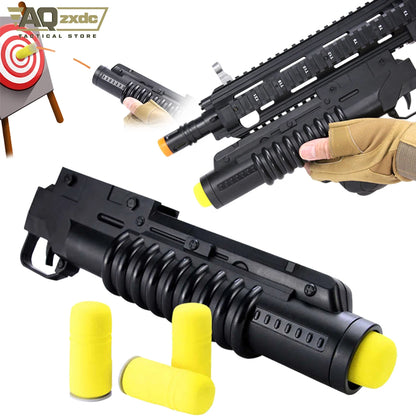 M203 Howitzer Launcher Soft Bullet Toy Suitable for 20mm Rail M416 M4 SCAR Can Launch Foam Soft Bullet Under-hung Props