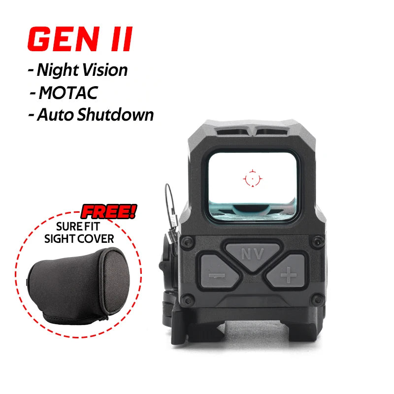Tactical Holographic Red Dot Gen2 Optic Sight for Milsim Airsoft with Full Markings