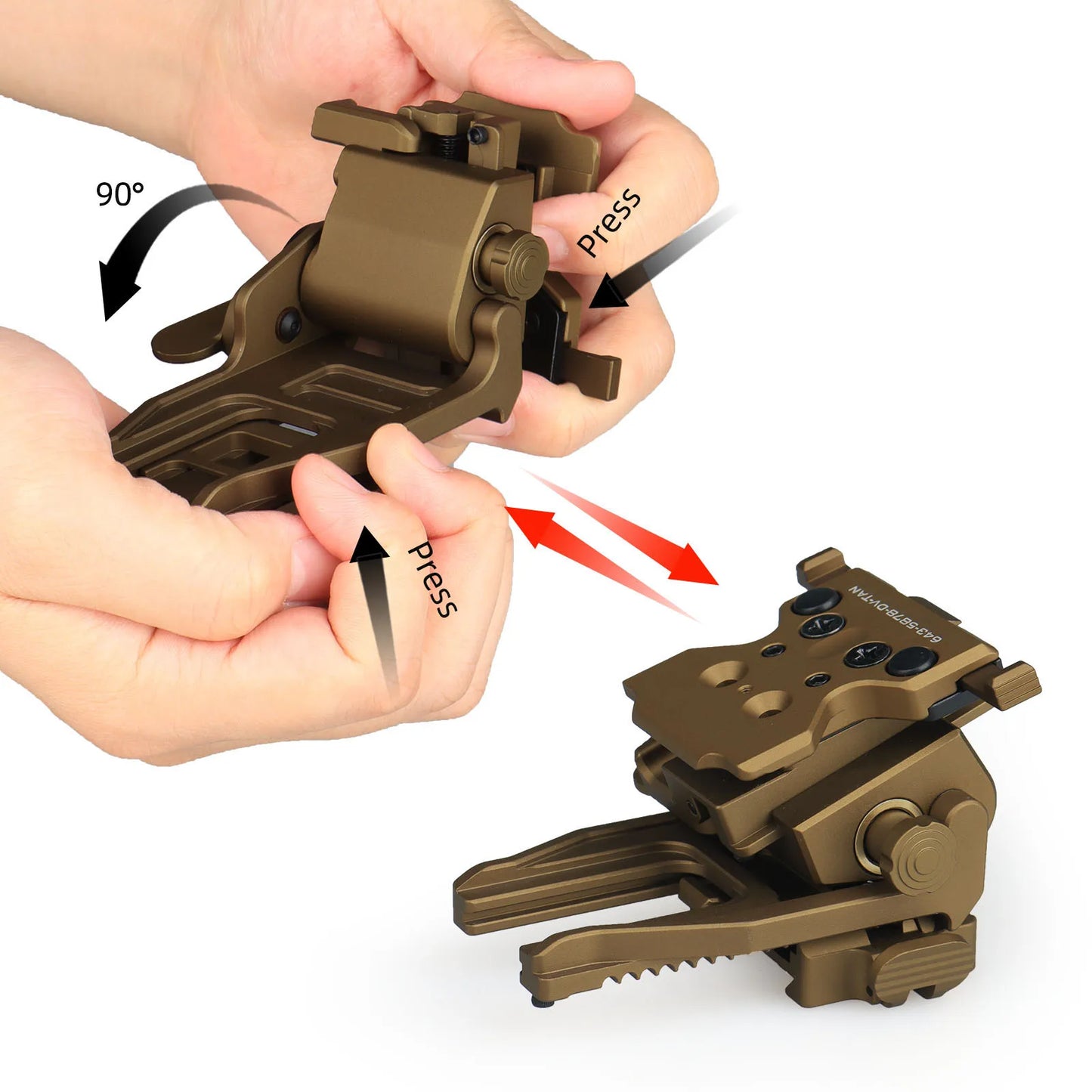 Metal Aluminum Alloy Night Vision Goggles Mount NVG Arms Mount for PVS-7 PVS-14 PVS-15 PVS-18 PVS-21 Mounting Helmet gz240258