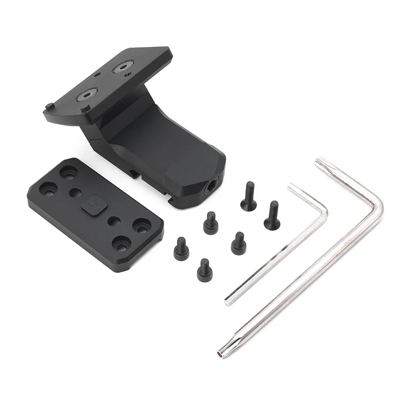 Tactical Offset Optic Mount 45 Degree Offset Red Dot Sight Base for Red Dot Sight
