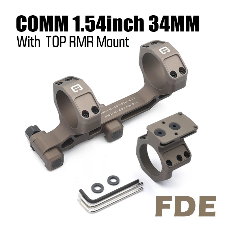 34mm Tube Airsoft Wargame Hunting Tactical C1 Modular Riflescope Mount 1.54/1.70/1.93 inch with Offset/TOP Red Dot Mounts