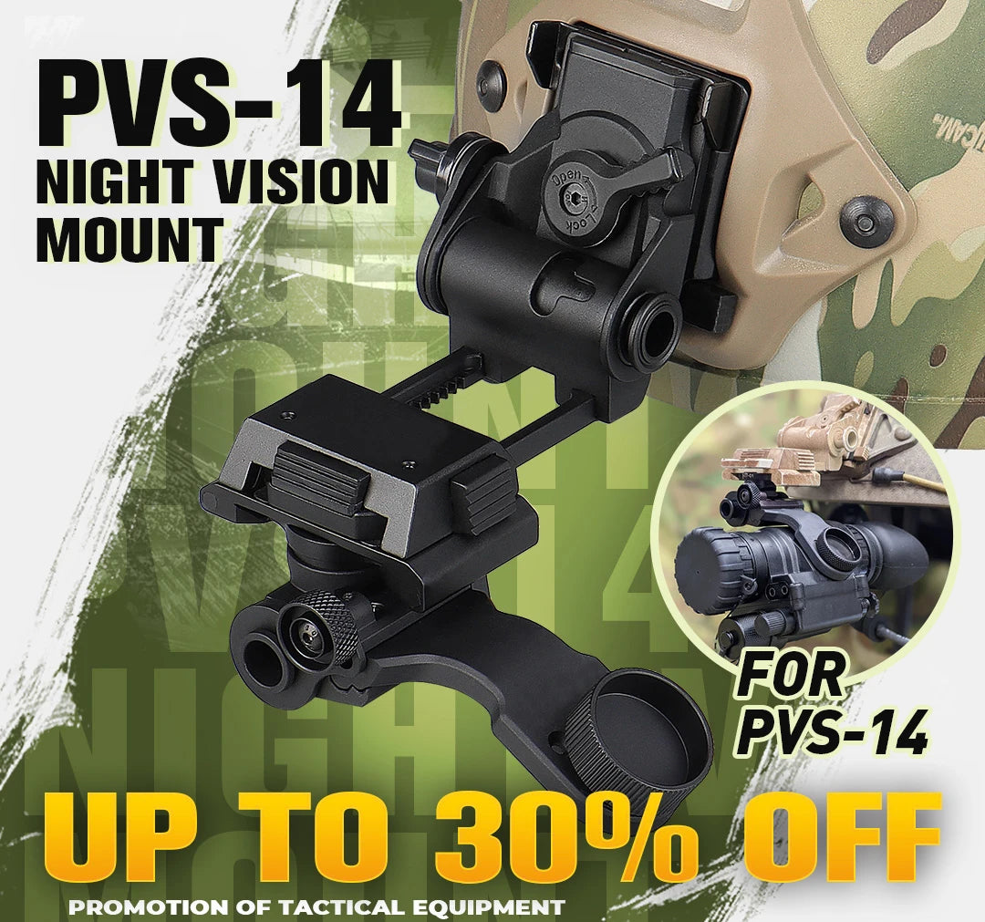 PVS 14 J Arm Night Vision Goggles NVG Mount Metal Helmet Mount Rhino Mount Compatible with All Models of PVS14 gs24-0245