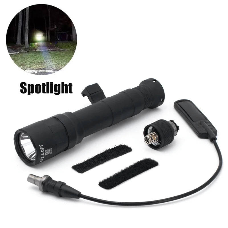 SOTAC M640DFT/M340DFT Tactical Flashlight Scout Light Turbo Spotlight Floodlight Version Fit 20mm Rail Airsoft Rifle Accessories