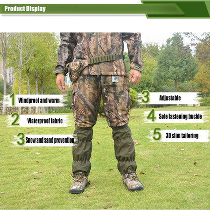 AQzxdc 1 Pair Hunting Snow Waterproof Legging Camping Climbing Training Leggings Jungle Insect Leggings Outdoor Ski Gaiters