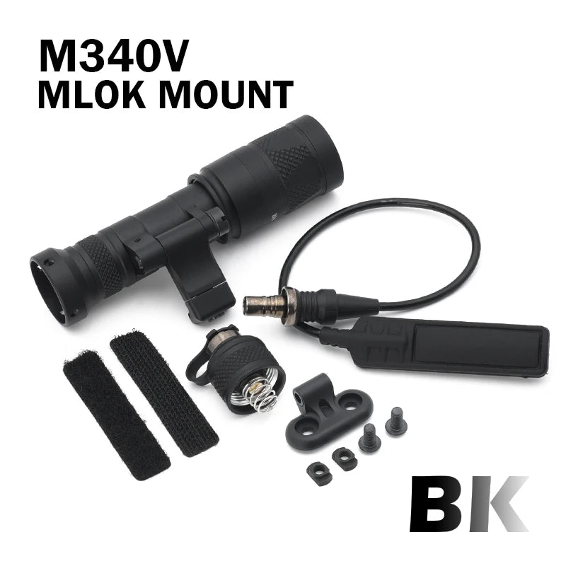 Tactical Airsoft SF M640 M640DF M340V Light Outdoor Rifle Flashlight Light LED Lanterna Fit 20mm Rail