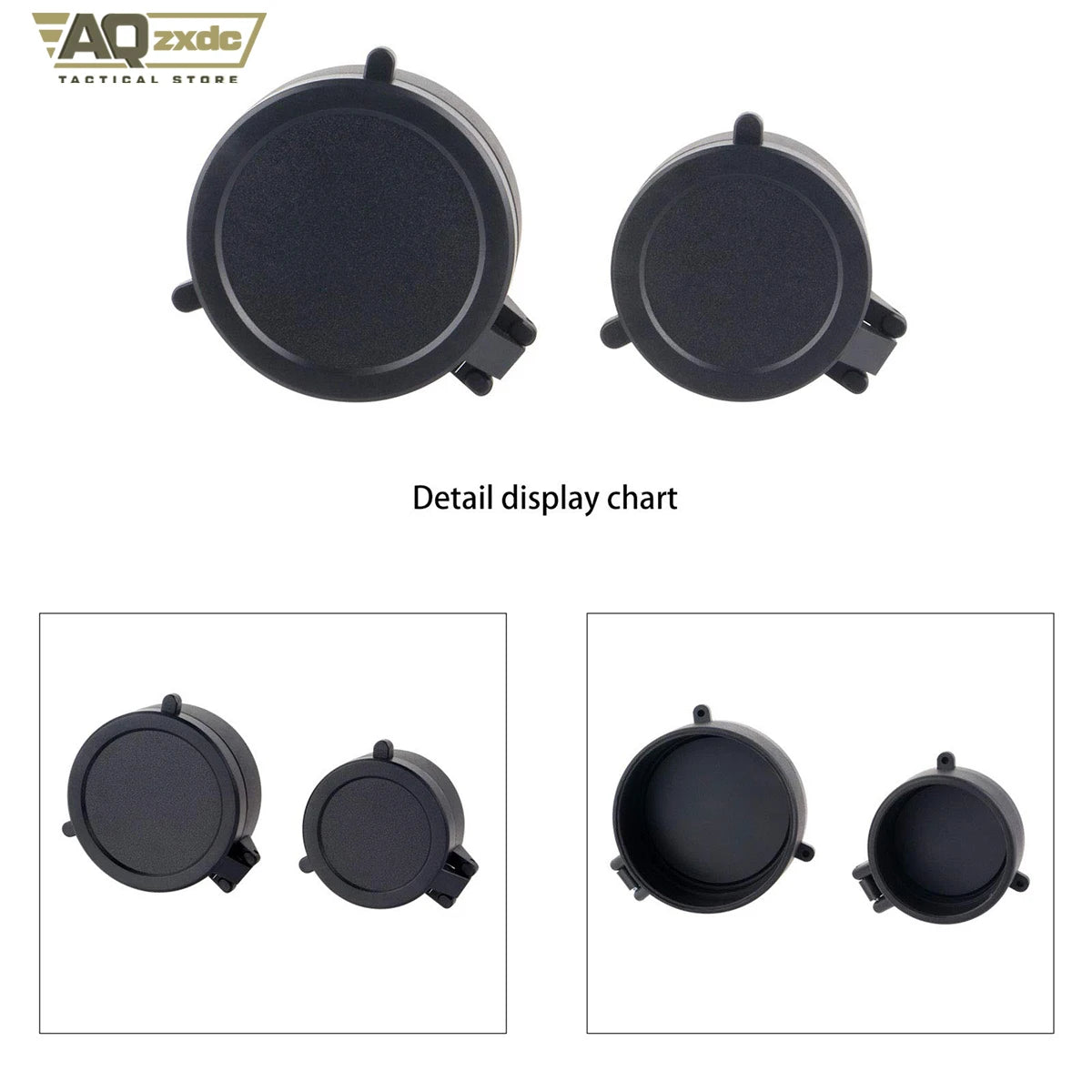 AQzxdc Flip Caps Tactical Lens Cover Flip Caps Eyepiece Flip-Up Protector Cover Outdoor Hunting for Rifle Scope Lens Cover