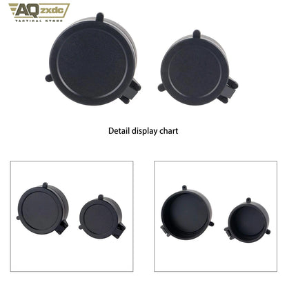AQzxdc Flip Caps Tactical Lens Cover Flip Caps Eyepiece Flip-Up Protector Cover Outdoor Hunting for Rifle Scope Lens Cover