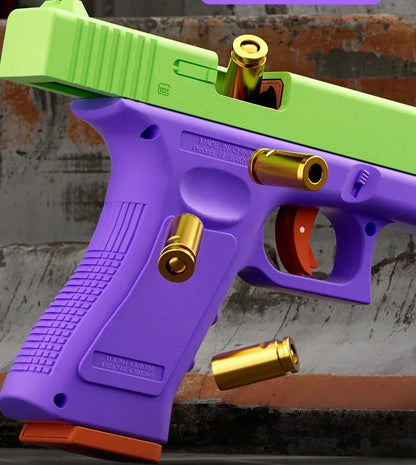 Dual-mode Shell Ejection G17 Pistol Laser Version Automatic Radish Gun Soft Bullet Toy Gun CS Shooting Weapons for Kids