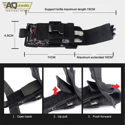 Multifunction Tactical Magazine Pouch Baton Tool Bags Molle Tactical Pouches Mag Holster Buckle for Tactical Vest Combat Belt
