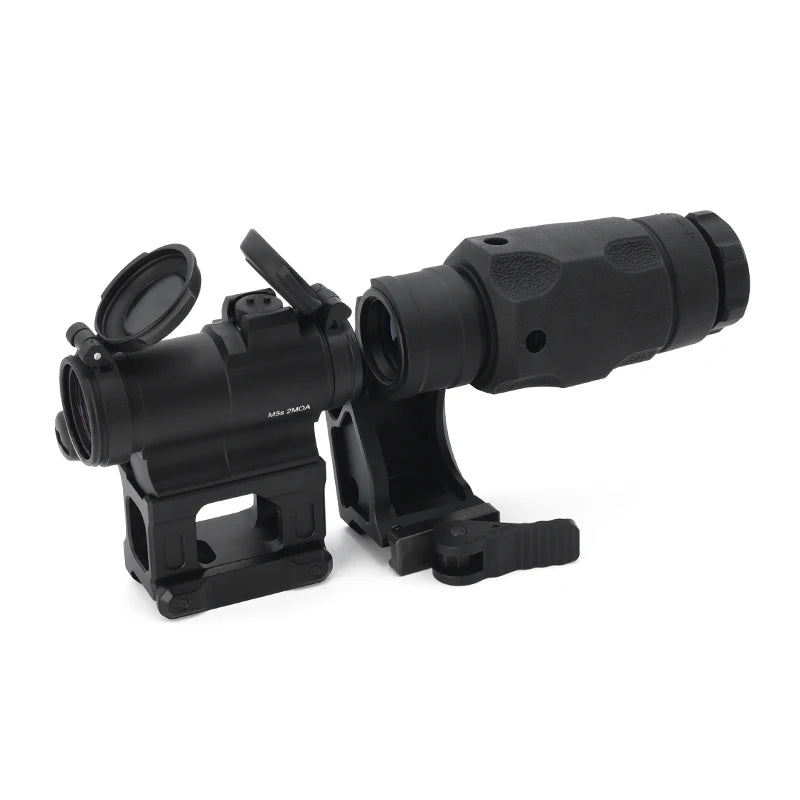 Evolution Gear Red Dot Sight M5S with 3XMAG Magnifier Unity and FTC Mounts High Optical Centerline Combo