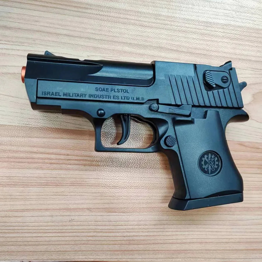 Mini Desert Eagle Toy Gun Continuous Firing Shell Throwing Education Gun Model Soft Bullet Launcher BlowBack Airsoft Pistol