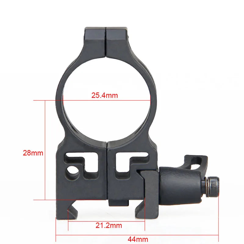 PPT Tactical 2PCS/Set Steel Quick Release Low Medium High Profile Mount 25.4mm 30mm Diameter Hunting Scope Ring for Outdoor