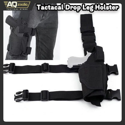 AQzxdc Drop Leg Holster Tactical Thigh Strap Holster Pistol Hip Airsoft Leg Gun Costume Harness Men Women
