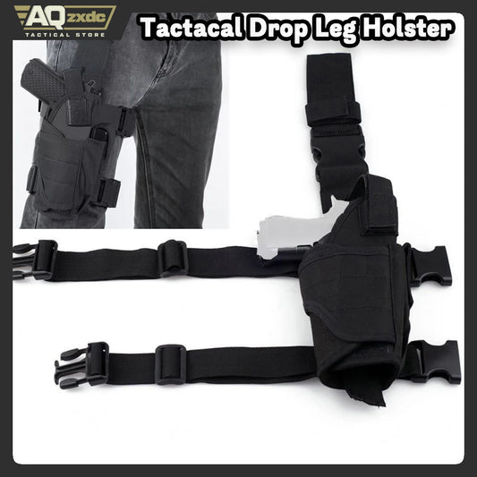 AQzxdc Drop Leg Holster Tactical Thigh Strap Holster Pistol Hip Airsoft Leg Gun Costume Harness Men Women