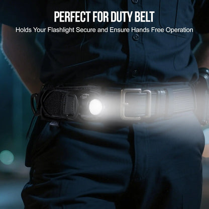 Flashlight Holster Molle Flashlight Holder for Belt Tactical Pouch with Open-top MOLLE Strap for Vertical & Horizontal Carrying