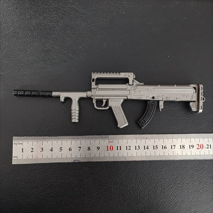 Mini Alloy M416 GROZA Rifle Model Pistol PUBG Jedi Toy Gun Fidget Toy Desktop Ornament for Boy Adults Chrismas Gift