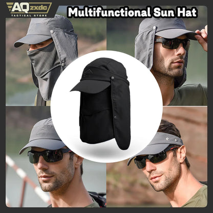 AQzxdc Unisex Adults Breathable Fishing Baseball Cap Multifunctional Quick Dry Sun Hat Outdoor Legionnaire Cap