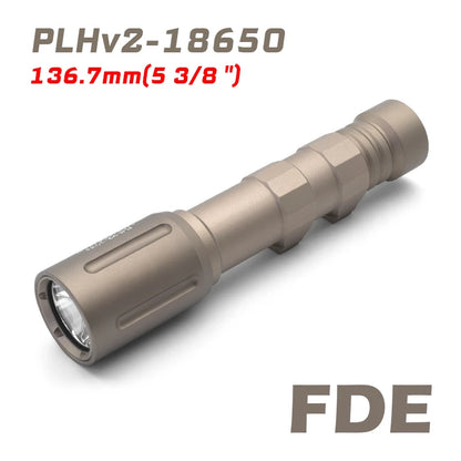 Tactical PLHv2 18350 18650 White LED Airsoft Rifle Hunting High Power Weapon Scout Flashlight with Original Markings