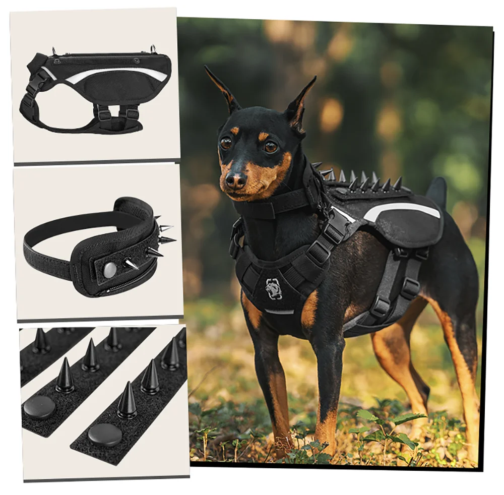 AQzxdc K9 Dog Harness Tactical Leash Vest-Style for Outdoor Walking Small and Medium-Sized Dogs