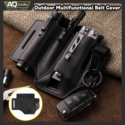 AQzxdc Outdoor Portable Convenient Compact Versatile Camping Tool Multitool Sheath With Pen Holster Tool Key Holder Flashlight
