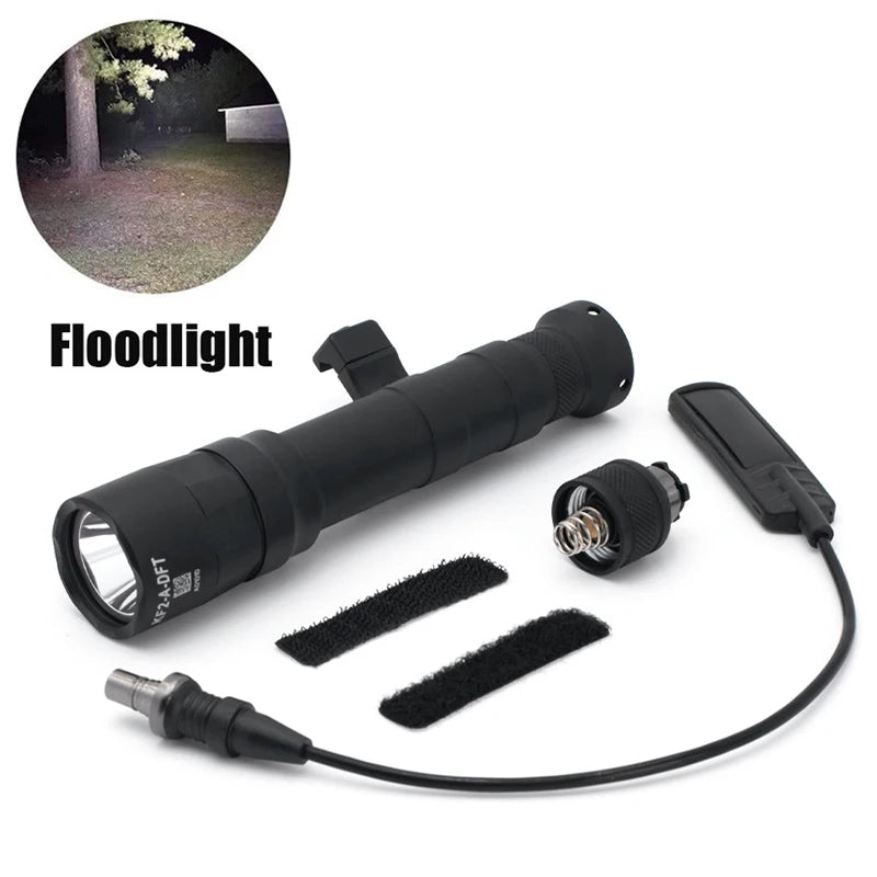 SOTAC M640DFT/M340DFT Tactical Flashlight Scout Light Turbo Spotlight Floodlight Version Fit 20mm Rail Airsoft Rifle Accessories