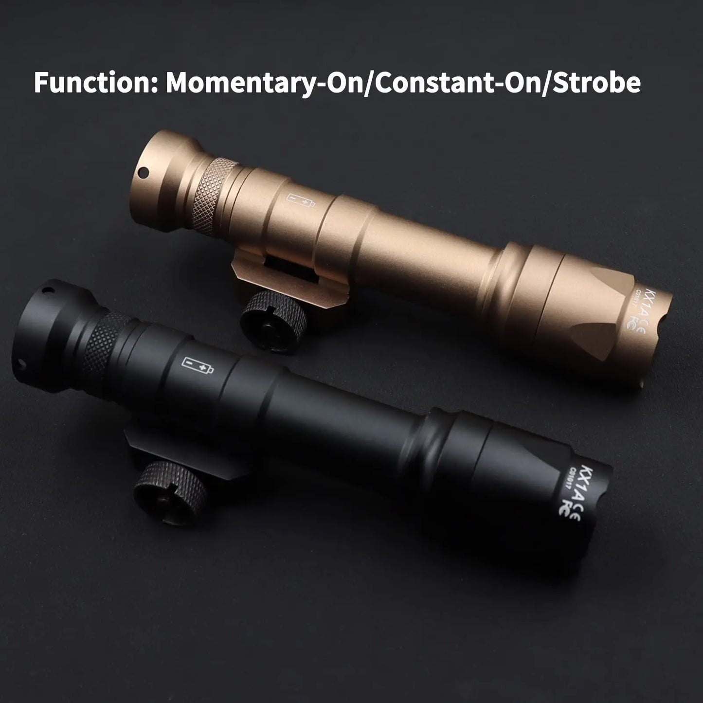 AQzxdc TacticalM600C Light LED Whitelight with Strobe Weapon Rifle Light, with Remote Pressure Switch Tactical Light 400 Lumens