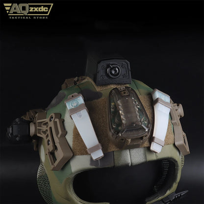W23 Full Protection Breathable Tactical Camouflage Helmet With Night Vision Base, Double Side Rails For Installing Headlights