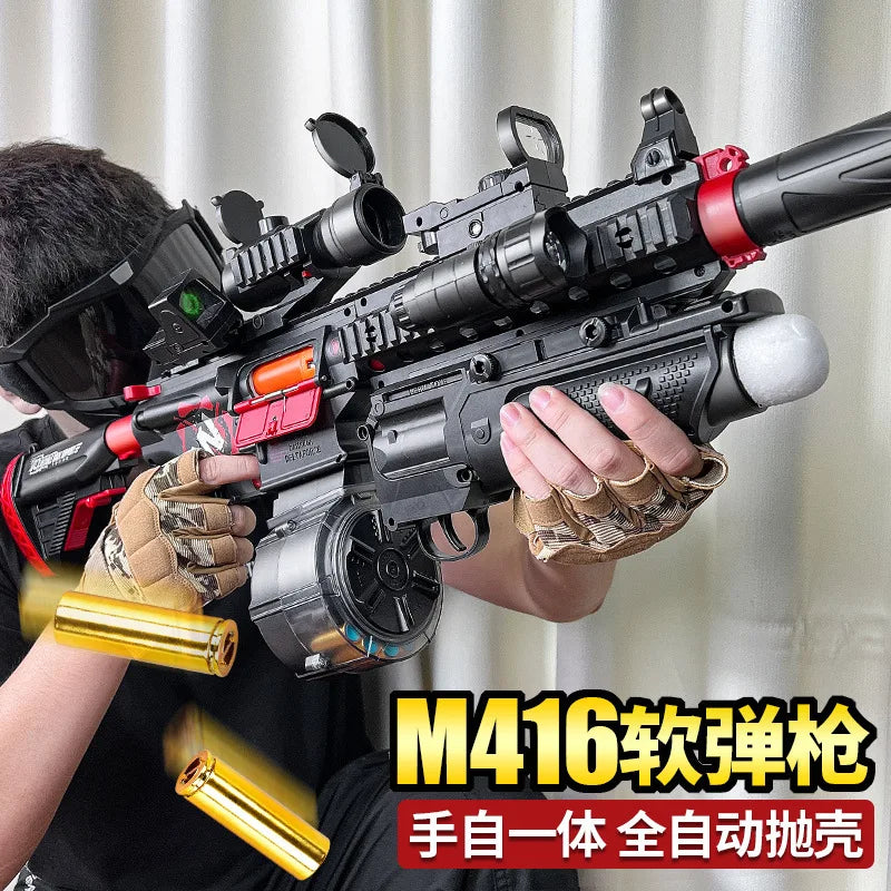 M416 soft projectile shooter self-integrated shell launching submachine gun model boy toy gun electric burst burst