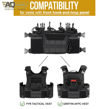 AQzxdc Tactical Chest Rig, MOLLE Chest Rigs Tactical Chest Rig Dangler Pouch Utility Admin Pouch IFAK Medical Organize