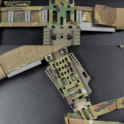 Tactical Military Belt Set with Double Mag Pouch & Multi-Purpose Bag & Folding Sundry Bag & Holster Expansion & Quick Holster