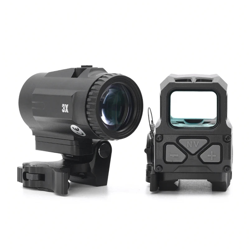 New UH1 RDS Red Dot Sight Gen II Tactical Mira Holografica with V3XM VMT-3X Magnifier For Airsoft Original Markings