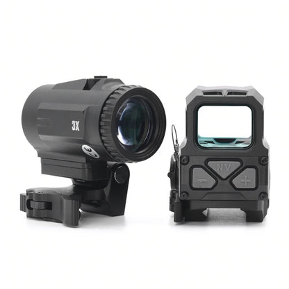 New UH1 RDS Red Dot Sight Gen II Tactical Mira Holografica with V3XM VMT-3X Magnifier For Airsoft Original Markings