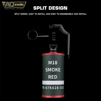Tactical M18 Model Smoke Grenade Quick Container Release Tactical Smoke Grenade Model for Airsoft Paintball Shooting War CS Game
