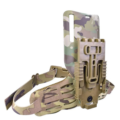 AQzxdc Drop Leg Adapter Mid-Low Ride Holster Adapter Universal Belt Loop Receiver Mounts with Molle Strap Leg Shroud