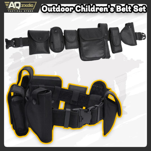 AQzxdc Tactical Waistband, Eight-in-One Multifunctional Belt with Canvas/Nylon Belt For Children Travel and Outdoor Activities