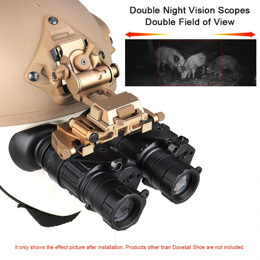 PVS14 Night vision NVG arms binocular bridge rhino mount for L4 G24 Helmet Fast mounted GZ24-0231