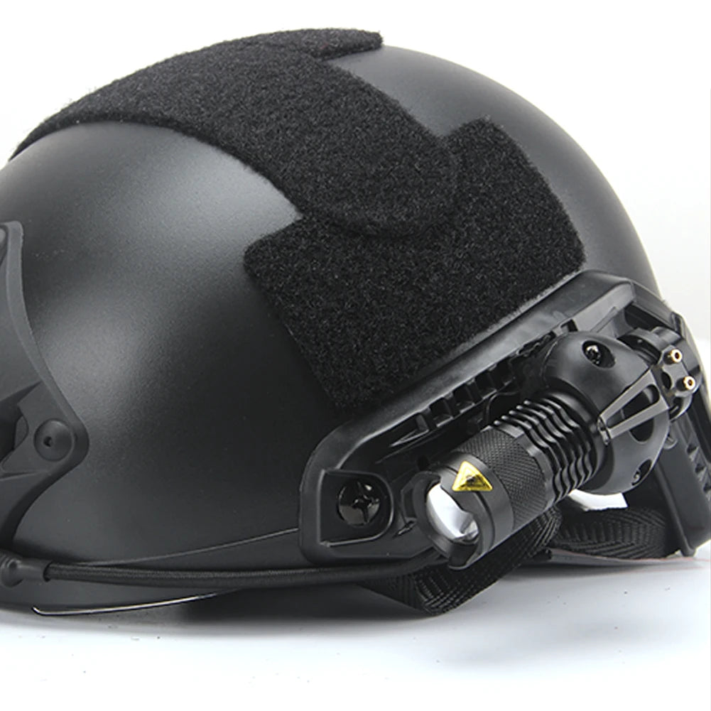 Single Clamp Rail Adaptor, Tactical Flashlight Accessories, Attaches to FAST/ACH/MICH Street Helmets, Fits 20-33MM Torches